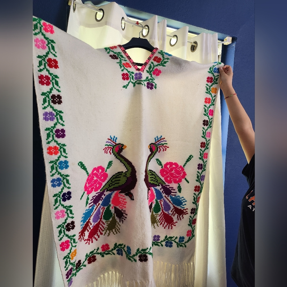 Hand made mexican gaban-poncho-coat - Picture 2 of 4